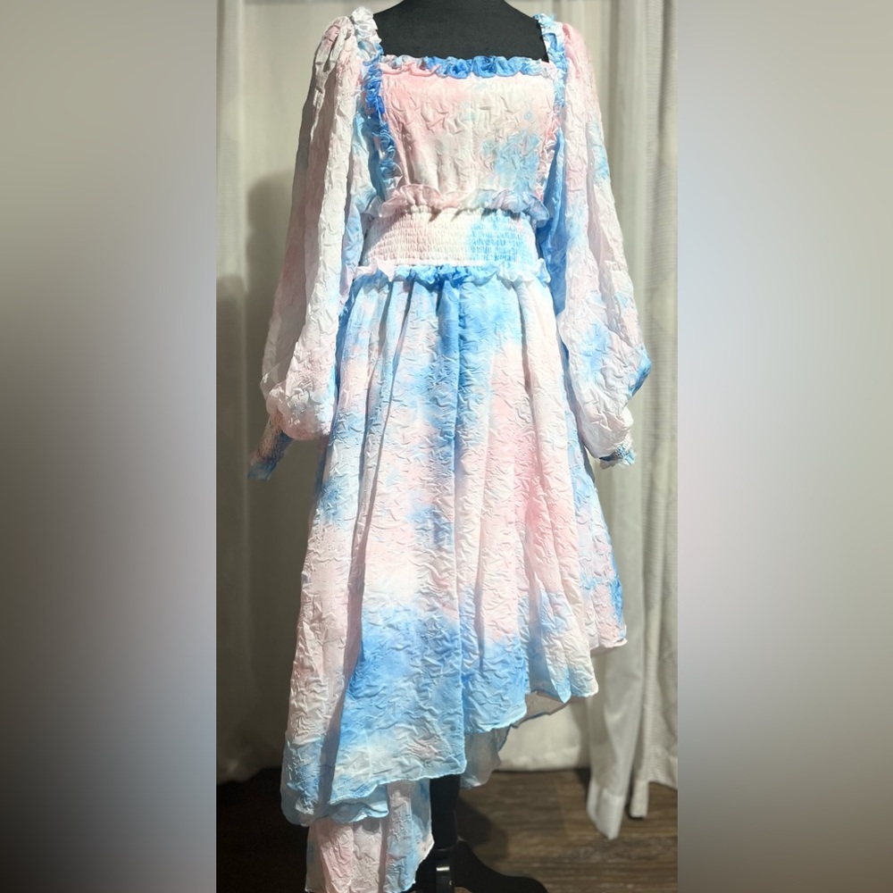 NWT-Elliatt Dress, Envisage Long Sleeve, Asymmetrical Hem Dress, Open Back.